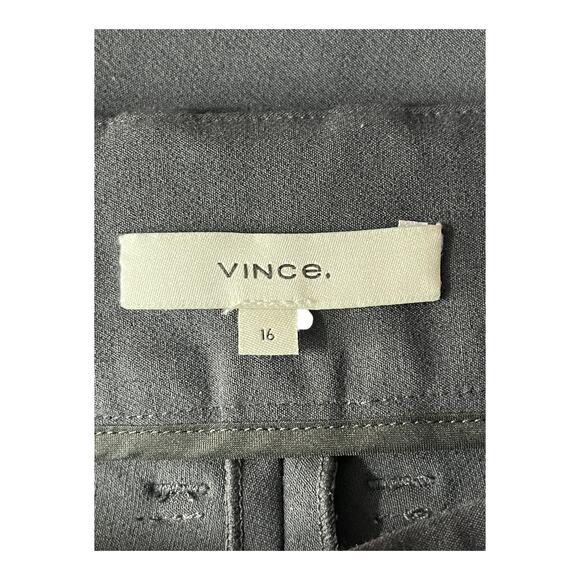 Vince Pants front seam straight stretch dark gray size 16 - Picture 4 of 6